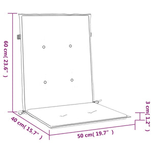 Cuscini per Sedia 2 pz Beige 100x50x3 cm in Tessuto Oxford 47564