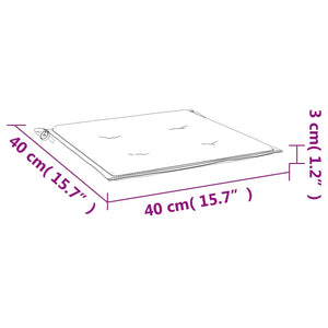 Cuscini per Sedie da Giardino 4 pz Antracite 40x40x3 cm cod mxl 68163