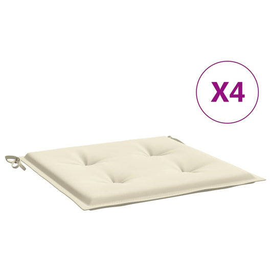 Cuscini per Sedia 4 pz Crema 40x40x3 cm in Tessuto Oxford 47590