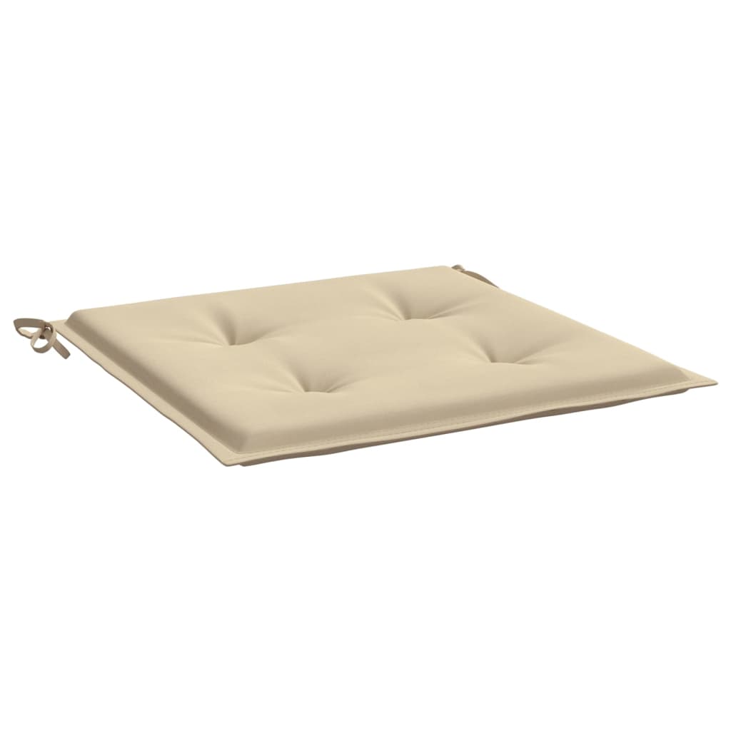 Cuscini per Sedia 4 pz Beige 40x40x3 cm in Tessuto Oxford 47596