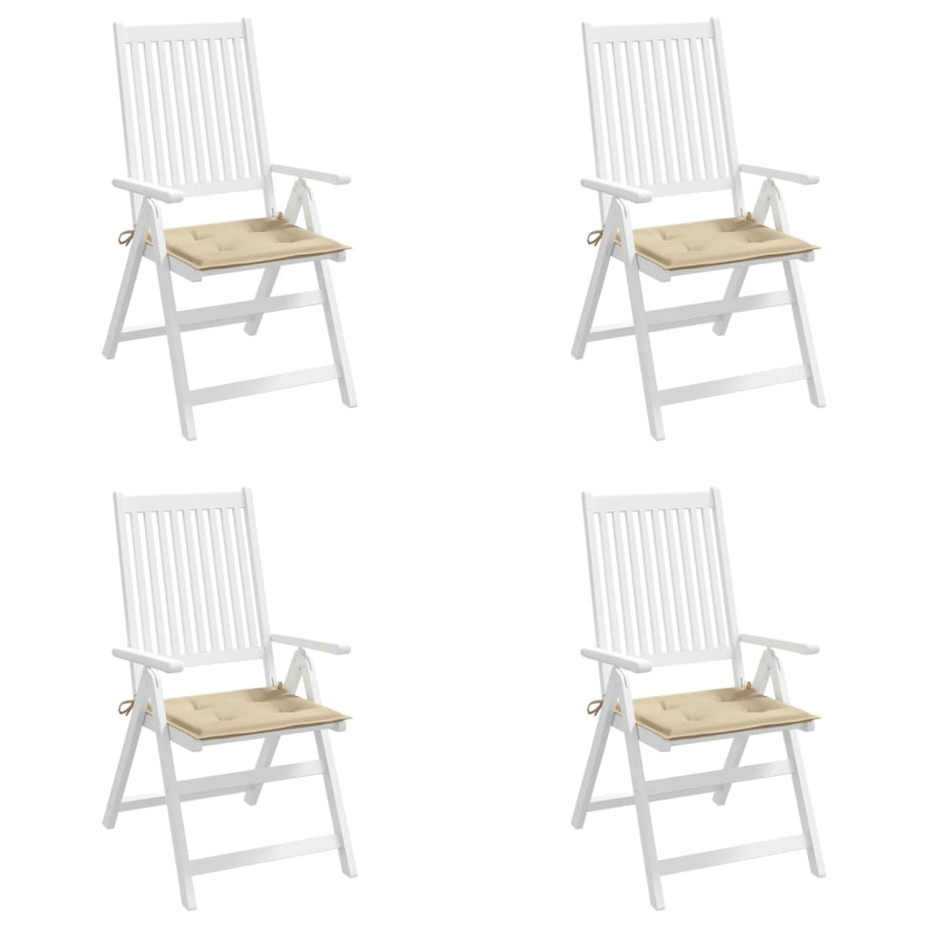 Cuscini per Sedie da Giardino 4 pz Beige 40x40x3 cm cod mxl 64027