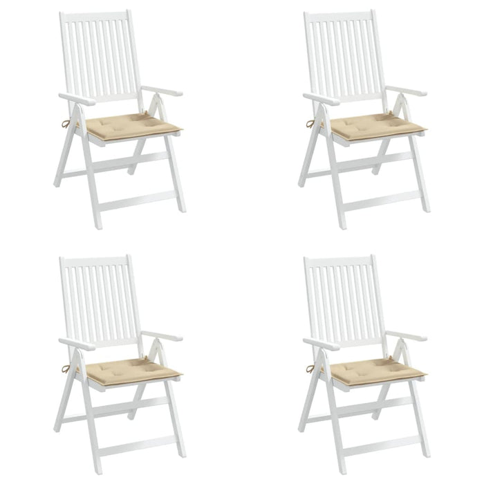 Cuscini per Sedie da Giardino 4 pz Beige 40x40x3 cm cod mxl 64027