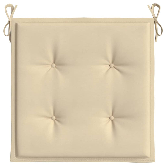 Cuscini per Sedia 4 pz Beige 40x40x3 cm in Tessuto Oxford 47596