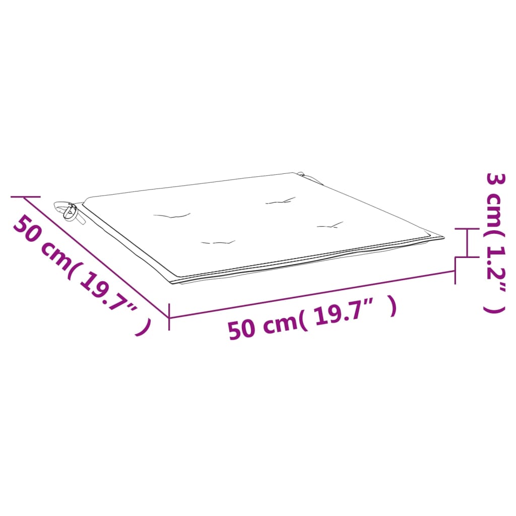 Cuscini per Sedia 2 pz Rossi 50x50x3 cm in Tessuto Oxford 47600