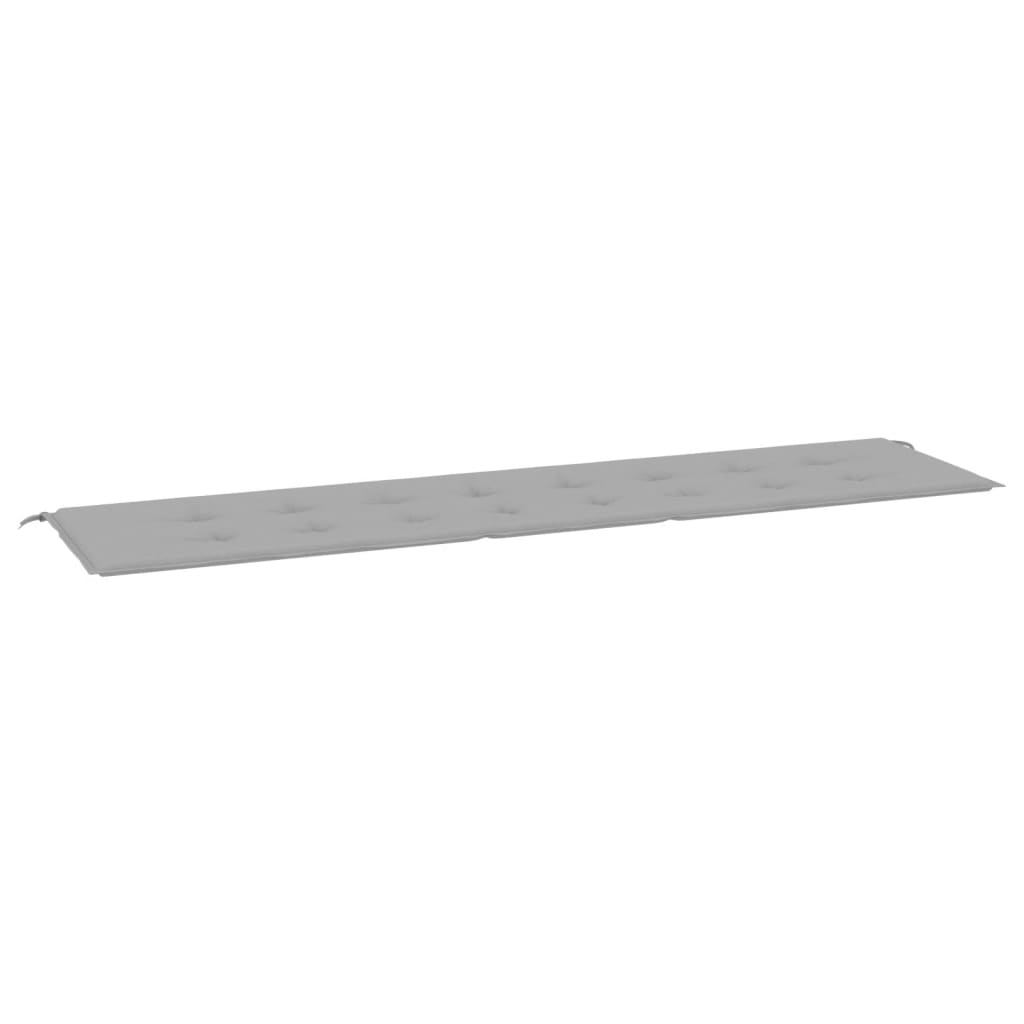 Cuscino per Panca Grigio 200x50x3 cm in Tessuto Oxford 47607