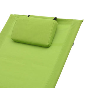 Lettino Prendisole con Cuscino Verde in Textilene 47791