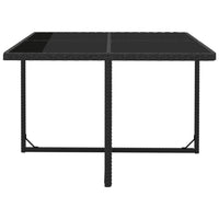 Set da Pranzo da Giardino 5 pz con Cuscini in Polyrattan Nero 46384