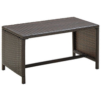 Tavolino da Caffè Marrone 70x40x38 cm in Polyrattan cod mxl 55347