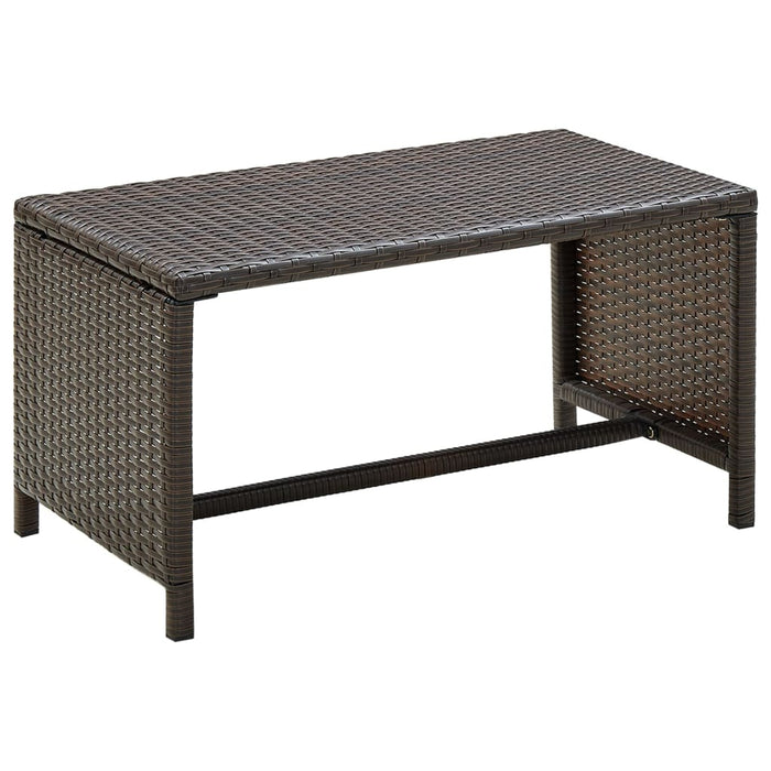 Tavolino da Caffè Marrone 70x40x38 cm in Polyrattan cod 8787