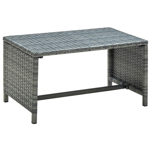 Tavolino da Caffè Antracite 70x40x38 cm in Polyrattan cod mxl 29735