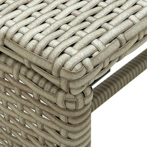 Tavolino da Caffè Beige 70x40x38 cm in Polyrattan cod mxl 55348