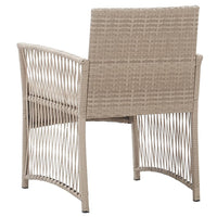 Poltrone da Giardino con Cuscini 2 pz Beige in Polyrattan cod mxl 17457