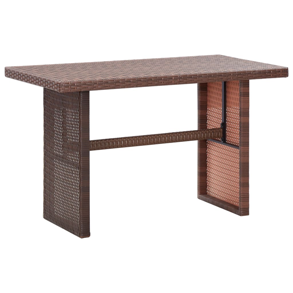 Tavolo da Giardino Marrone 110x60x67 cm in Polyrattan 46443