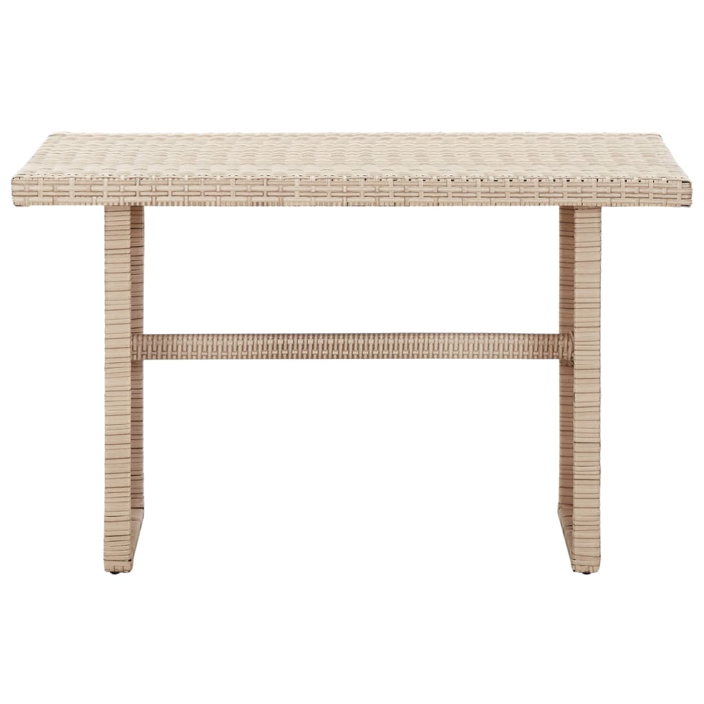 Tavolo da Giardino Beige 110x60x67 cm in Polyrattan