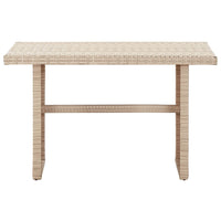 Tavolo da Giardino Beige 110x60x67 cm in Polyrattan