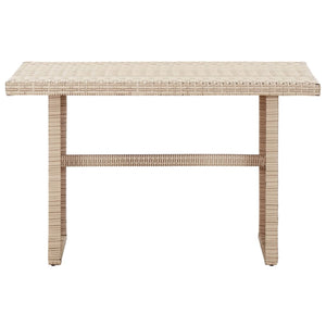 Tavolo da Giardino Beige 110x60x67 cm in Polyrattan