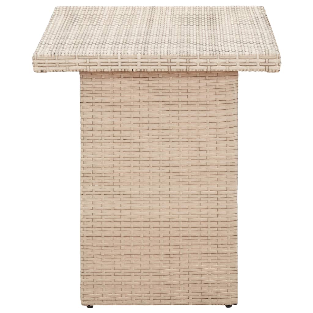 Tavolo da Giardino Beige 110x60x67 cm in Polyrattan