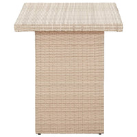 Tavolo da Giardino Beige 110x60x67 cm in Polyrattan