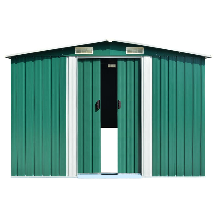 Capanno da Giardino Verde 257x779x181cm in Acciaio Zincato cod mxl 65861