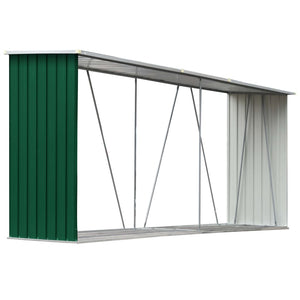 Capannone da Giardino in Acciaio Zincato 330x84x152cm Verde 47083