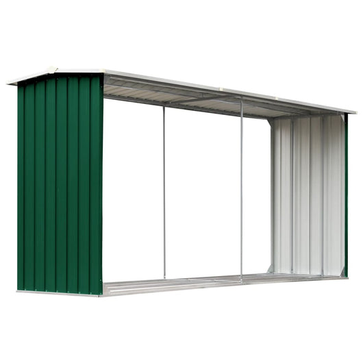 Capannone da Giardino in Acciaio Zincato 330x92x153cm Verde 47086