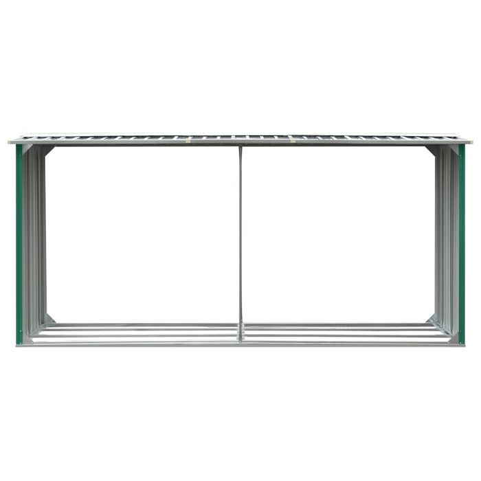 Capannone da Giardino in Acciaio Zincato 330x92x153cm Verde 47086