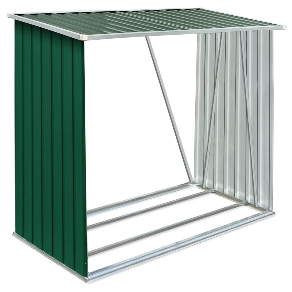 Capannone da Giardino in Acciaio Zincato 163x83x154 cm Verde 47089