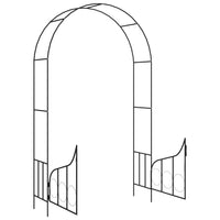 Arco da Giardino con Porta Nero 138x40x238 cm in Ferro 47092