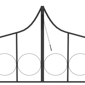 Arco da Giardino con Porta Nero 138x40x238 cm in Ferro 47092