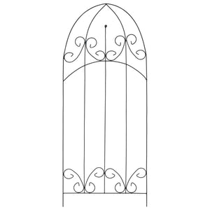 Supporti da Giardino per Piante 3 pz Neri 40x100 cm in Ferro 47098