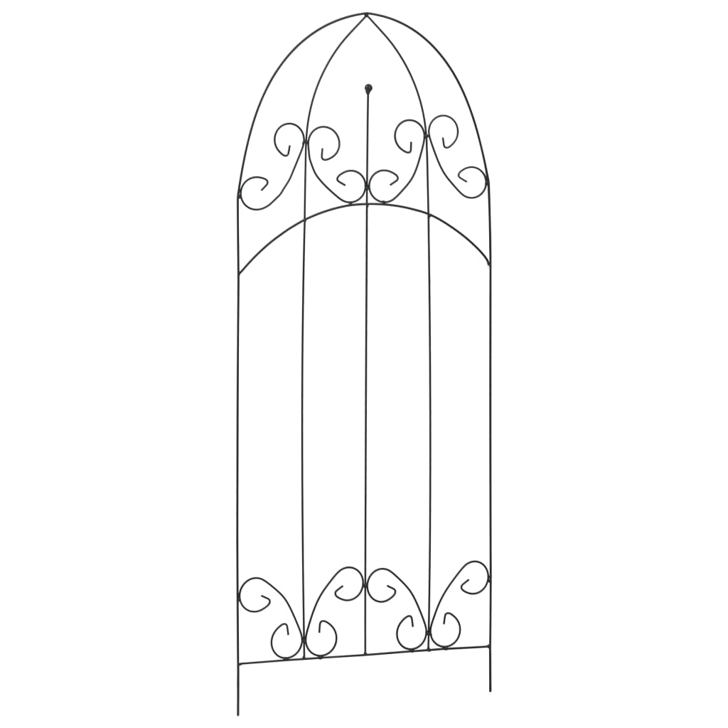 Supporti da Giardino per Piante 3 pz Neri 40x100 cm in Ferro 47098