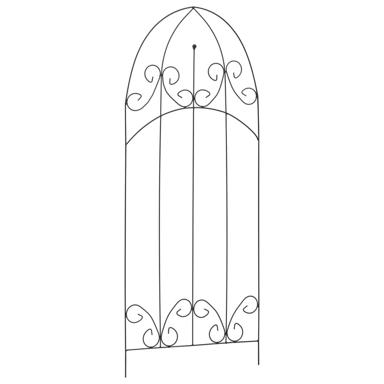 Supporti da Giardino per Piante 3 pz Neri 40x100 cm in Ferro 47098