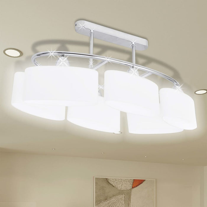 Lampade da Soffitto Ellissoidali 2 pz Paralume in Vetro E14 278760