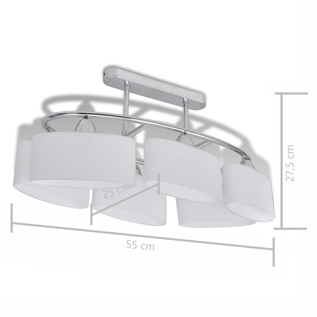 Lampade da Soffitto Ellissoidali 2 pz Paralume in Vetro E14 278760