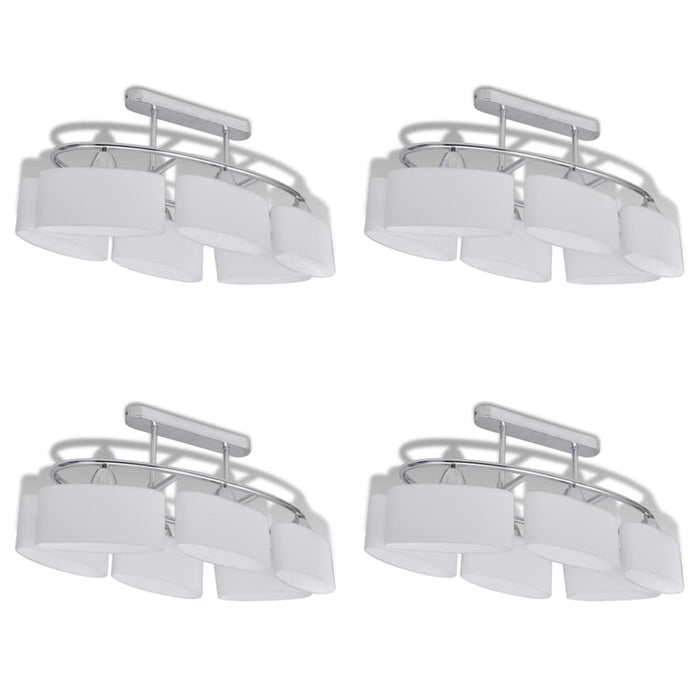 Lampade da Soffitto Ellissoidali 4 pz Paralume in Vetro E14 278761