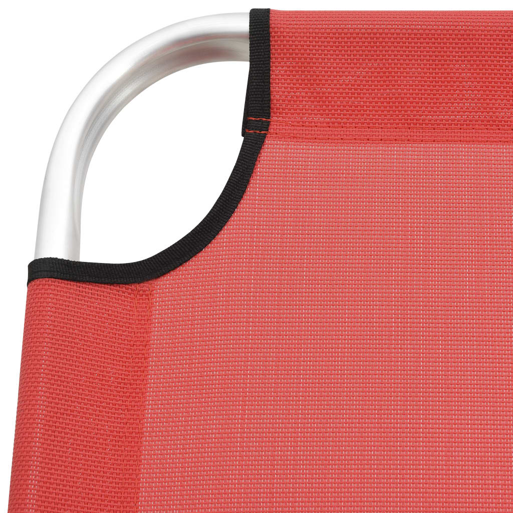 Lettino Prendisole Senior Pieghevole Alto in Alluminio Rosso 47914