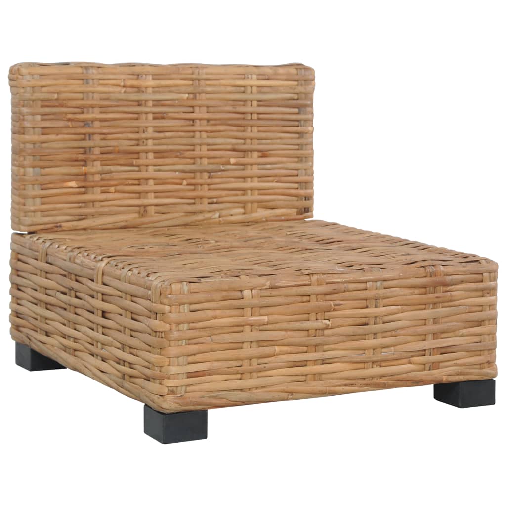 Divano Senza Braccioli con Cuscini Rattan Naturale cod mxl 72594