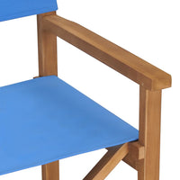 Sedia da Regista in Legno Massello di Teak Blu 47412