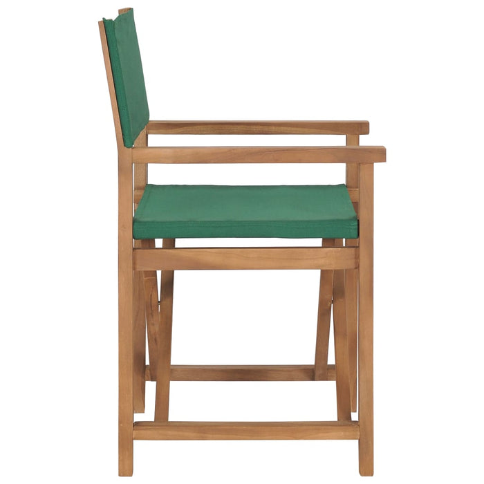 Sedia da Regista in Legno Massello di Teak Verde 47413