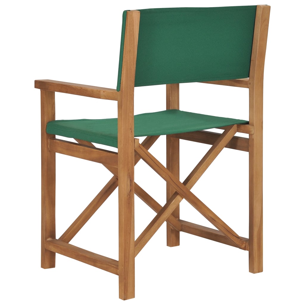 Sedia da Regista in Legno Massello di Teak Verde 47413