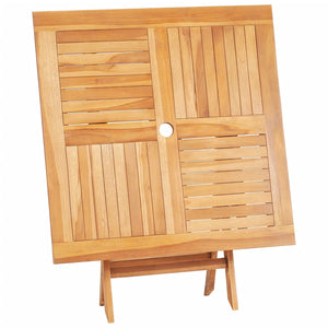 Tavolo da Giardino Pieghevole 85x85x76cm Legno Massello di Teak cod mxl 34511