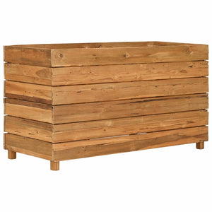 Letto Rialzato 100x40x55 cm Legno di Teak di Recupero e Acciaio cod mxl 66988