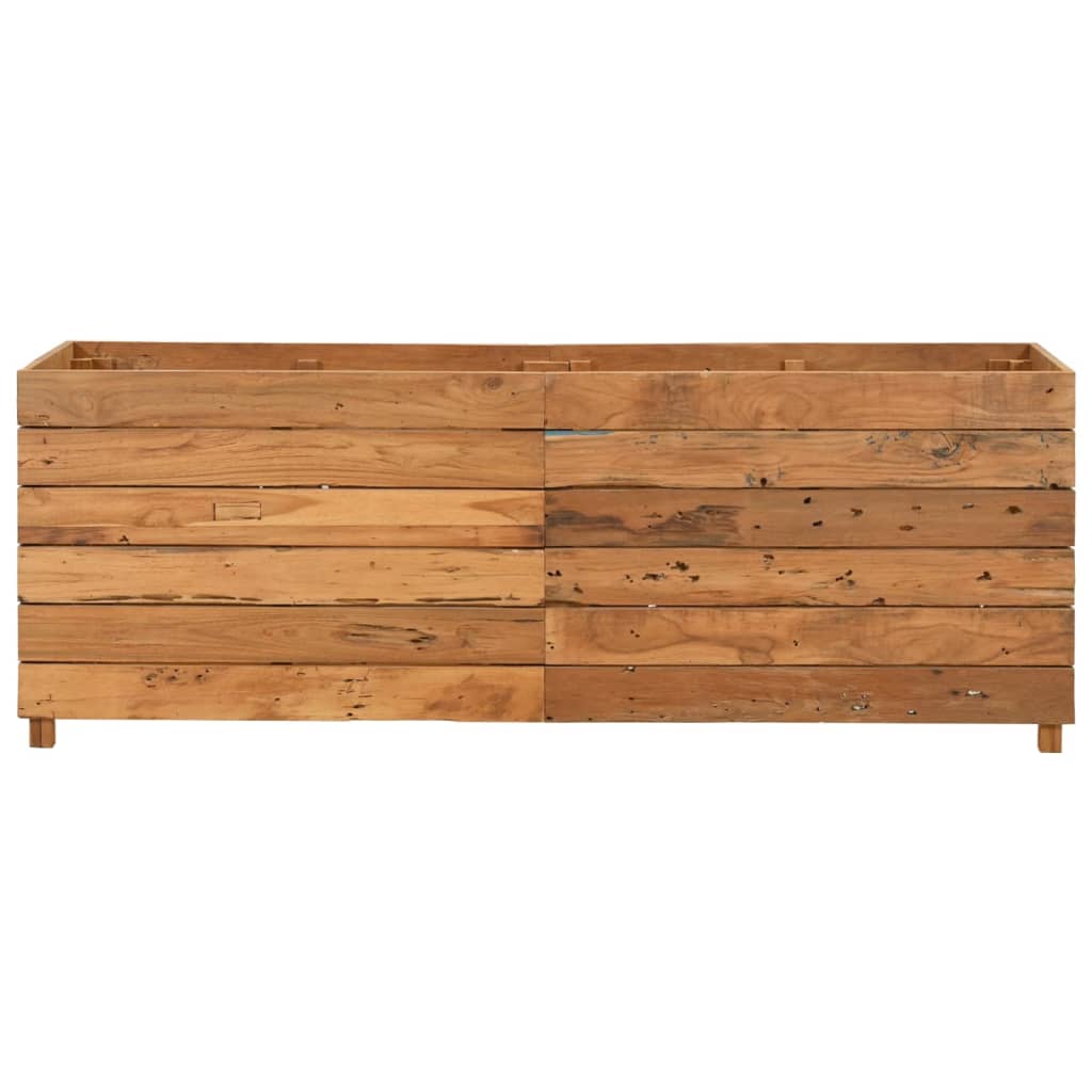 Fioriera 150x40x55 cm in Legno Massello di Teak e Acciaio 47426