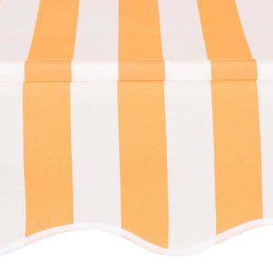 Tenda da Sole Retrattile Manuale 100 cm Strisce Arancio Bianche