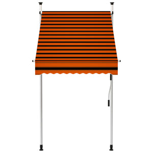 Tenda da Sole Retrattile Manuale 100 cm Arancione e Marrone 145834