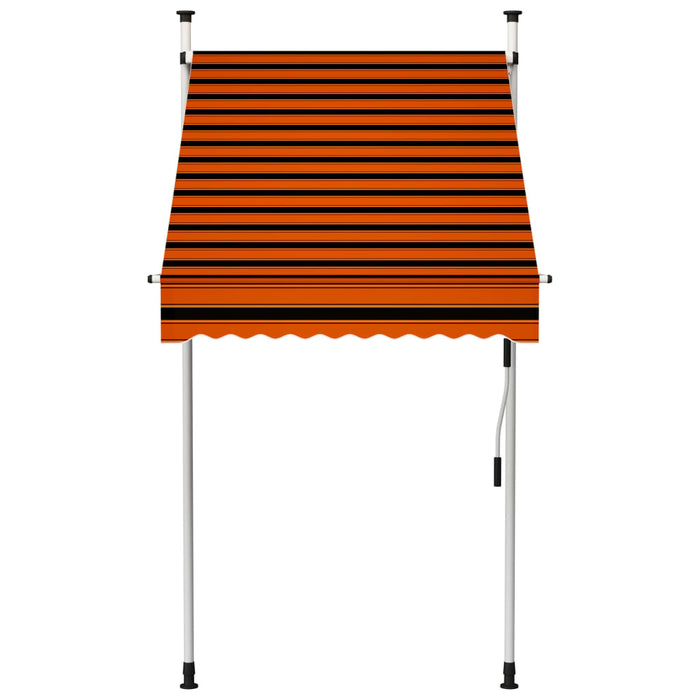 Tenda da Sole Retrattile Manuale 100 cm Arancione e Marrone 145834