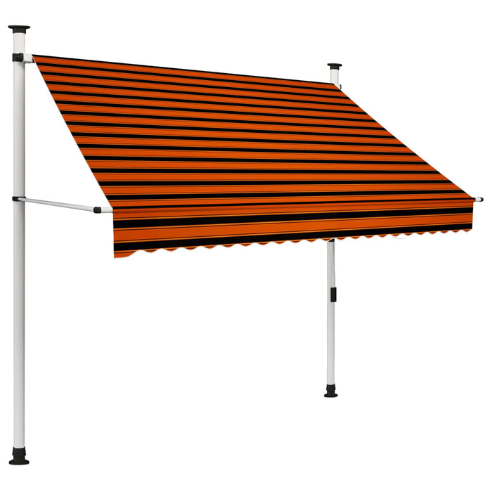 Tenda da Sole Retrattile Manuale 200 cm Arancione e Marrone cod mxl 48030