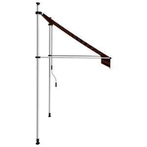 Tenda da Sole Retrattile Manuale 200 cm Arancione e Marrone cod mxl 48030