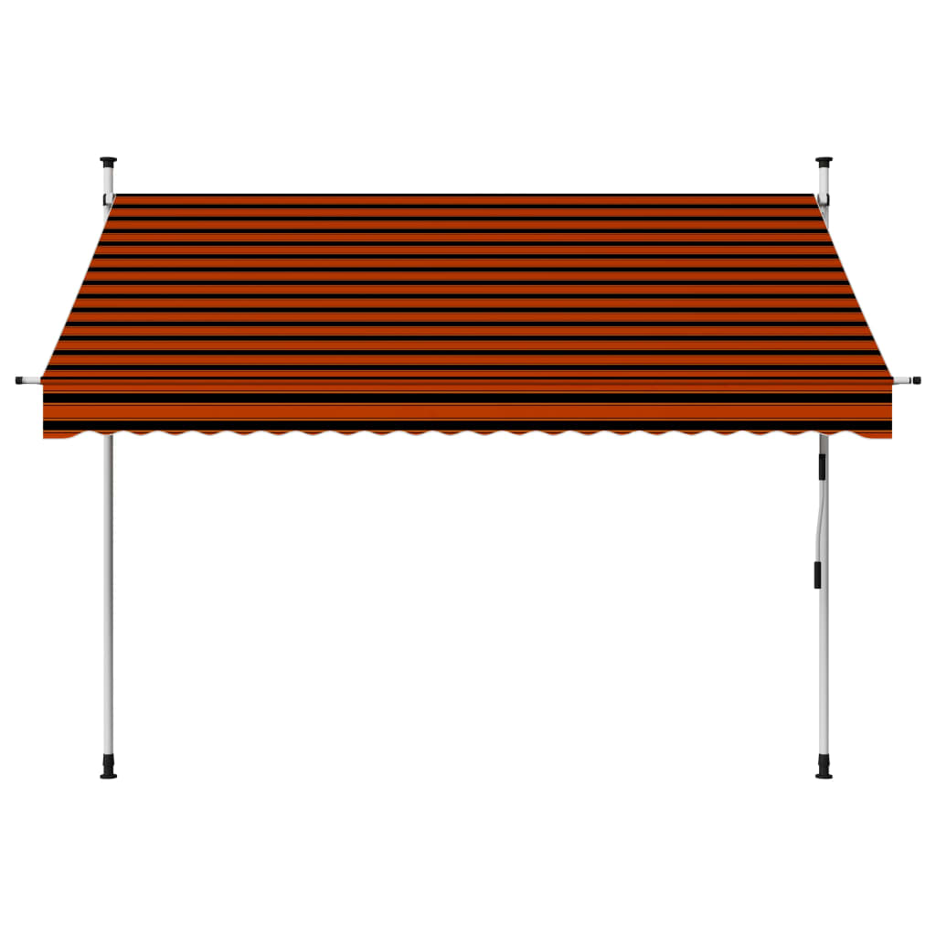 Tenda da Sole Retrattile Manuale 250 cm Arancione e Marrone cod mxl 48266