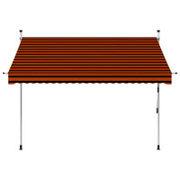 Tenda da Sole Retrattile Manuale 250 cm Arancione e Marrone cod mxl 48266